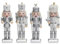 YIZITU 4 x Nussknacker, Figurenbehang, Weihnachtskönig, Soldat, Kunsthandwerk, Desktops, Weihnachtsbaumschmuck