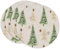 Bseical 4er Set Platzsets Weihnachten, 35cm Tischset Weihnachten Rund, Tischsets Weihnachten Abwaschbar, Leinen Weihnachts Platzsets, Weihnachtstischset FüR KüChe Party Deko (H)