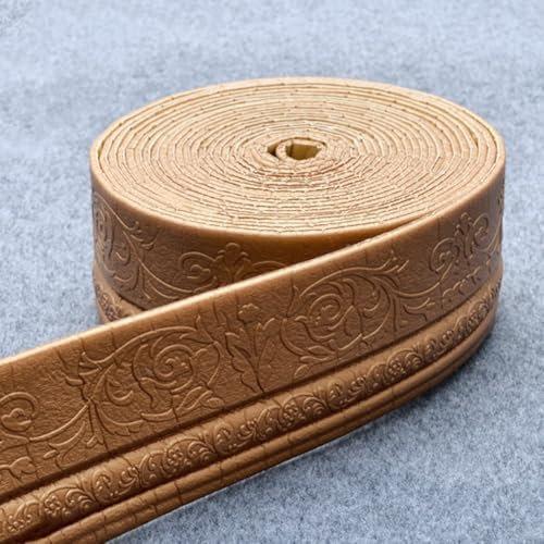 Plinthe en mousse 3D, 10 m x 10 cm, bordure décorative pour salon, chambre à coucher, cuisine, maison (marron)