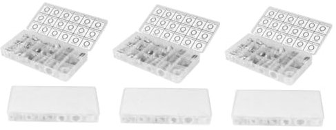 OUNONA 3 Ensembles Bagues D'étanchéité En Aluminium Plat En Aluminium Rondelle M8 Rivets En Aluminium Rondelle Plate 1/4 Joints En Aluminium Rondelles En Aluminium Silver 450 Pièces * 3