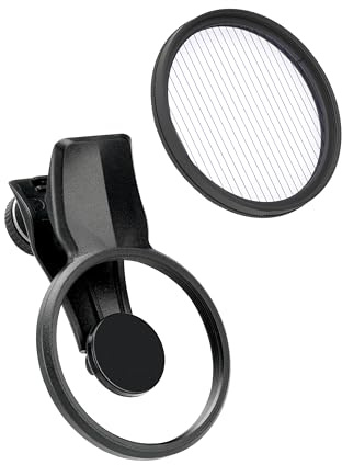 EXAPRO Filter Clip + Anamorflare Blue Filter Set, fürφ49mm Kamera-Objektiv-Filter, Drehbarer Rahmen Typ, Kompatibel mit iPhone/Android Smartphone, EXP-FCAF-03BL