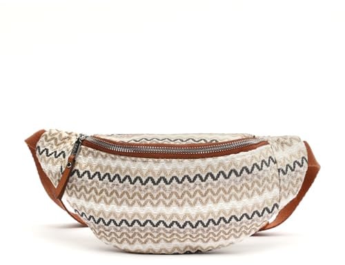 MISAKO Tarvos Jacquard Bedruckte Gürteltasche Herren - Tarvos Beige 11x18x6cm