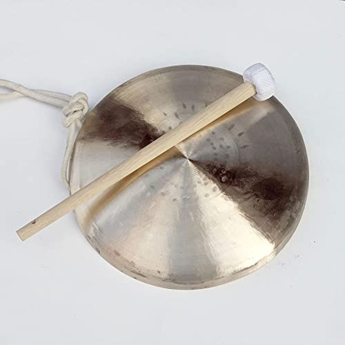 Schauspieler, Gong, Messing-Gong, handgefertigter Bronze-Gong, Desktop-Gong, Schlaginstrumente, Zen-Dekor, Gong, Musikinstrument(30cm)
