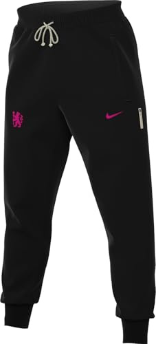 Nike FC Chelsea Standard Issue Third Dri-Fit Pantaloni da Calcio con vestibilità Aderente (Uomo), Nero/Rosa Prime, FZ4171-010, M
