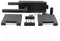 HORI® Glastürbeschlag Set Schwarz I Türschloss-Set Ganzglastüren I Türgriff mit Bändern & Rahmenteil I Glastürschloss Innentür I Glastür Scharniere I Beschläge Glas Eckig | Buntbartschloss