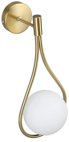 Lampada da Parete a Forma di Goccia d'acqua, Applique a Globo a LED, Lampada Dorata per Interni, per Soggiorno, Camera da Letto, Corridoi e Scale