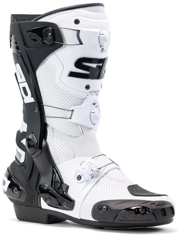 Sidi Stivali Moto Rex Air Racing, Nero/Bianco, 46 EU