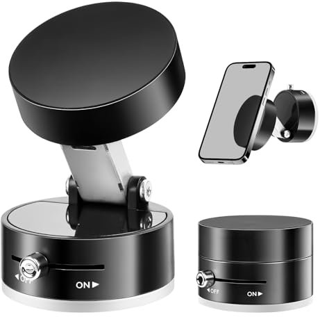 Porta Cellulare Auto Magnetico, Universale Porta Cellulare Auto, Supporto per Telefono Ventosa a Vuoto, 360° Regolabile Telefono Adatto a Tutti Smartphone