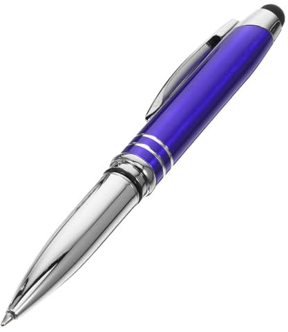 DIKACA Stylo à Bille Tactile Stylo à Bille pour Tablette Stylo à Bille clé Plaque tournante Stylo Multifonction Stylo pour Telephone Stylet capacitif Stylet pour écran Tactile Métal Blue
