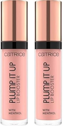 Catrice Plump It Up Lip Booster 060 Real Talk, glänzender Lippenbooster in Rosé, aufpolsternder Effekt, kühlend, vegan, 3,5 ml (Packung mit 2)