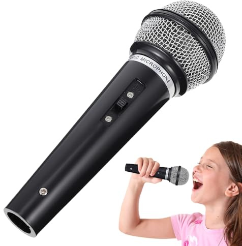 Jouet De Microphone De Scène – Faux Accessoire De Mïcro De 16,5 Cm, Modèle De Performance ABS Lisse, Design Léger Et Réaliste | Microphones De Jeu Créatifs Pour Enfaņts Et Adultes, Costume De Fête, Di
