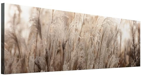 LUMASOUL Wandbilder Wohnzimmer Leinwandbild Natur 135x45 cm | 1-teiliges Bild für Schlafzimmer, Flur, Büro und Küche, modernes Foto-Motiv