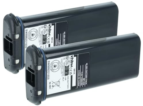 vhbw 2X Akku Ersatz für Icom BP-224 | BP-224H für Funkgerät, Walkie Talkie (1100 mAh, 7,2 V, NiMH)