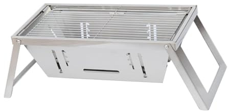 TOWARDSNAN Barbecue portable et pliable - Réchaud à charbon de bois de chauffage amovible - Pour la randonnée, la cuisine - Avec sac de rangement résistant