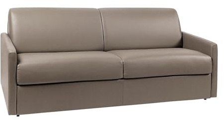 Vente-unique - Schlafsofa 4 Calife - Kunstleder - Taupe