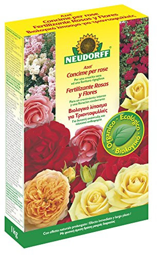 Neudorff Azet Fertilizante Floración – Fertilizante orgánico que estimula una floración abundante en geranios, rosas y otras flores, 1 kg