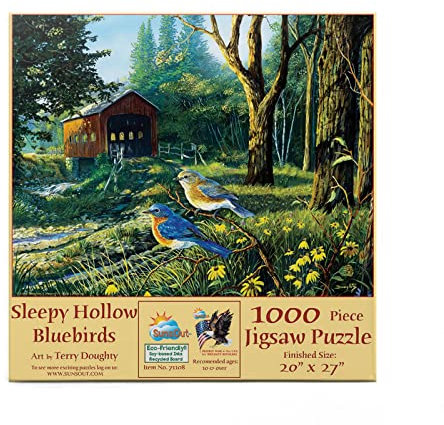 Sunsout Puzzle 1000 Teile - Terry Doughty - Sleepy Hollow Blue Birds
