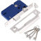 3 Lever Sash Lock 63mm Nickel Internal Mortice Latch for Front/Back Door with 4 Keys