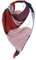 Xmiral Damen Schal Winter Warm Color Stitching lange Schal Plaid weichen Hals Schal(Rot)