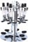 Bar Butler 6 Bottle Rotary Stand, 30ml Drinks Optic Party Dispenser Drinks Wine Steel Bar Butler Solo Optic Spirit Drink-Ware Set with Base for Home Party Kitchen Bars
