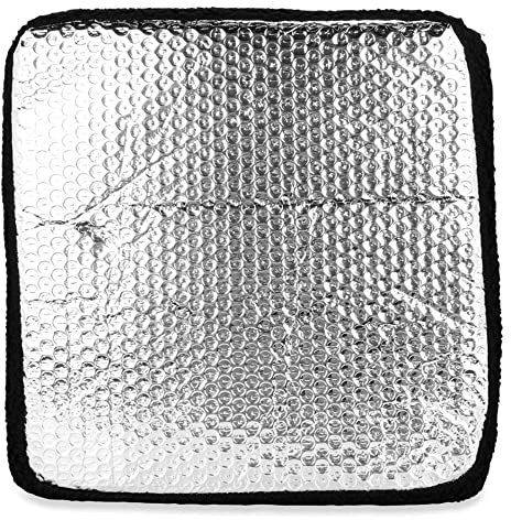Camco 45196 Isolateur d'aération occultant pour Camping-Car avec Surface réfléchissante, 35,6 x 35,6 cm, Noir – Bloque Les Rayons nocifs du Soleil – Réduit Le Transfert de Chaleur et Augmente