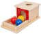 Adena Montessori Full Size Object Permanence Box mit Tray 3 Farbe Bälle Montessori Spielzeug von 6-12 Monaten Kleinkind 1 Jahr alt Babys Kleinkinder