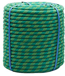 Yimihua Corde d'escalade Vert 10mm/12mm/14mm/16mm Corde De Sécurité d'escalade Extérieure, Corde D’Alpinisme Polyester Sauvetage Corde pour Le Randonnée,L'alpinisme, Montagne(10m-100m)