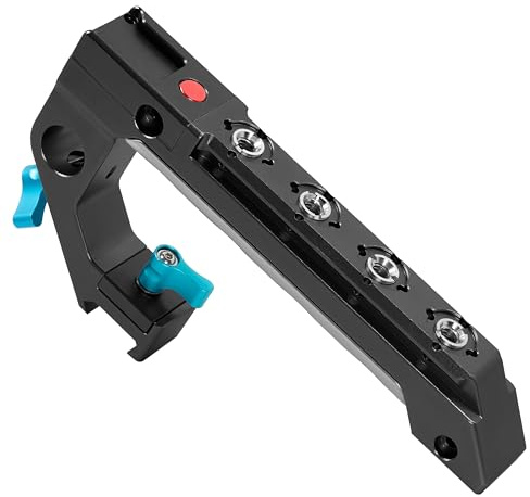 KONDOR BLUE | Trigger Pro Top Handle (Run/Stop) | Comfortable & Ergonomic Grip Design | Built-in NATO Rail, Additional Mounting Options, 15mm Side Rod Support, & Cold Shoe Mount | Raven Black