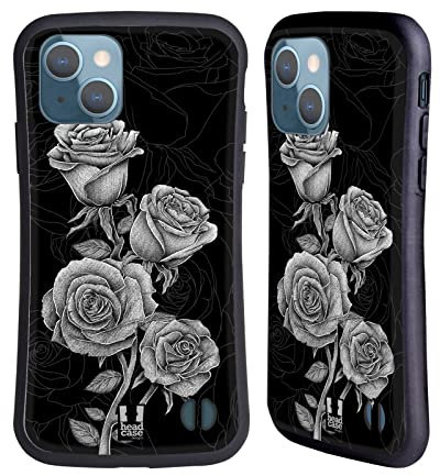 Head Case Designs Roses Fleurs Lithographiques Coque Hybride Compatible avec Apple iPhone 13