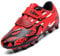Unitysow Zapatos de Fútbol Niño Calzado Profesional Entrenamiento Aire Libre Deporte Zapatillas de Fútbol Tacos de Fútbol,Rojo,37 EU