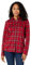 Tommy Hilfiger Damen KNT Shckt-Hllsd PLD Jacke, Hillside Plaid/Chili Pepper Multi, Mittel