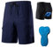 Santic Radlerhose Herren MTB mit Sitzpolster Kurz Fahrradhose MTB Radhose Kurz mit Fahrradunterhose Herren Gepolstert Blau EU S