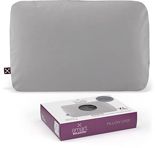 smartsleep smart® Relaxing Pillow CASE - Passgenauer Kissenbezug für das smart Relaxing Pillow I 100% Baumwolle I weich und kuschelig für einen Guten Schlaf I Farbe Grau I Oeko-TEX 100