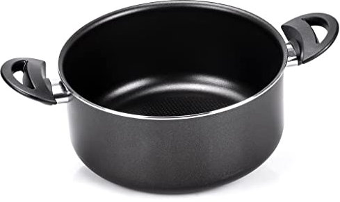 Moneta Gea Casseruola a 2 Manici, 20 Cm, Alluminio 100% riciclato, per Ogni Piano Cottura Incluso l'Induzione, Made in Italy