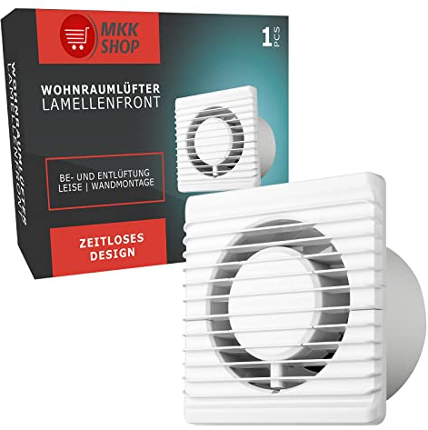 MKK VONLIS Badlüfter Lüfter Ventilator Rückstauklappe Ø 100 mm Feuchtigkeitssensor