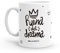 Puterful - Taza minimal de cerámica con frase Reina del drama - Tazas originales para café - Resistente al microondas y lavavajillas