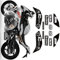 STATUZ Für BMW S1000RR 2019 2020 2021 2022 S1000rr Motorrad-Körperaufkleber, Reflektierender, Wasserdichter Aufkleber, Verkleidungszubehör Schmücken (Color : B)