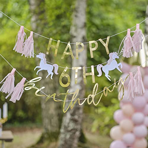 Ginger Ray Umweltfreundliche Wimpelkette mit Aufschrift Happy Birthday, personalisierbar