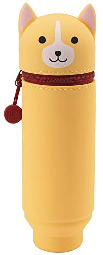 LIHITLAB – Trousse à Crayons Kawaii avec Motif Chien Japonais pour l'école, Le Bureau, l'université, Fournitures Scolaires Mignonnes, Trousse à Crayons en Forme d'animal, pour Adolescentes et Filles,