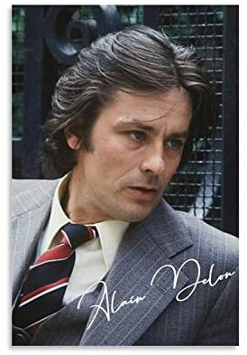 Enartly Leinwand Bilder Alain Delon Drucken Bilderbilder für Wohnzimmer Schlafzimmer Dekoration 50x70cm Kein Rahmen