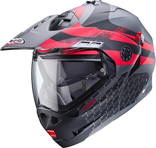 CABERG Helmet TOURMAX X SARABE MATT Gun Metal/Black/RED S