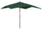 vidaXL Parasol de Jardin avec mât en Bois Vert 300x300x273 cm, Parasol, Parasol d'extérieur, Parasol de Patio, Parapluie, Parasol de terrasse