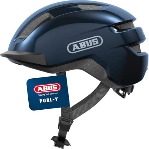 ABUS Fahrradhelm PURL-Y – geeignet für E-Bike und S-Pedelec – stylisher NTA-Schutzhelm für Erwachsene und Jugendliche – Blau, Größe S