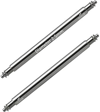 masar 22mm Premium SLX Ø 2.5mm Federstege für uhrenarmband Uhren stifte federstifte Armbanduhr Watch pin Fat Spring bar uhrenstifte uhrenstege stege 2,5mm Edelstahl 316L – 0,8 mm 2 Pcs, 22 mm