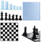 Set di 6 stampi in resina a scacchi, stampi in silicone a forma di scacchiera, 3D internazionali, stampi in silicone per colata in resina epossidica, per artigianato fai da te, scacchi e gioielli