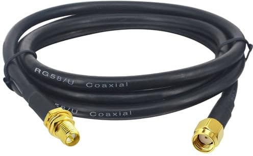 YILIANDUO RP SMA Antenna Cable RP-SMA Male to Female Bulkhead Mount WiFi Aerial Antenna Extension Coaxial Cable RG58 1M for Wireless Network Card WiFi Adapter WiFi Router IP Camera