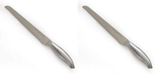 Jean-Patrique Chopaholic Bread Knife - 9 | Homemade Bread and Pastry Knife with Sharp Serrated Blade and a Sleek, Ergonomic Stainless Steel Handle | from (Pack of 2)