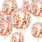 Confezione da 50 palloncini a coriandoli color oro rosa, 30,5 cm, in lattice, resistenti, spessi, per compleanni, matrimoni, baby shower, anniversari, celebrazioni, decorazioni per feste