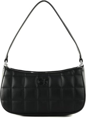 Calvin Klein CK Square Quilt Chain Elongated Bag CK Black