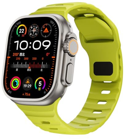 RYLIXAR Cinturino Silicone Compatibile per Apple Watch Ultra 2/Ultra 49mm 46mm 45mm 44mm 42mm 41mm 40mm 38mm, Cinturini Sportivi Morbidi Ricambio per iWatch Series 10 9 8 7 6 5 4 3 2 1 SE Uomo Donna